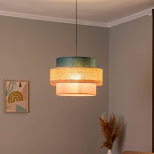 Svítidlo TK Lighting benzín/světle hnědá přírodní/oranžová Jutový textil/ocel