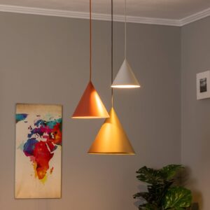 Svítidlo TK Lighting černá matná/cihlově červená matná/béžová matná Ocel