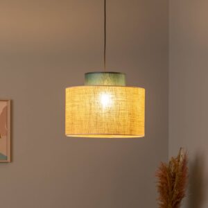 Svítidlo TK Lighting benzín/světle hnědá přírodní Jutový textil/ocel