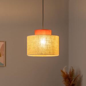 Svítidlo TK Lighting rezavě hnědá/světle hnědá přírodní Jutový textil/ocel