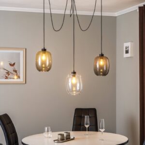 Svítidlo TK Lighting čirý/hnědý průhledný/grafitově šedý průhledný. černý Sklo/ocel