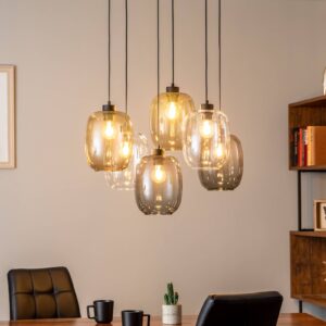 Svítidlo TK Lighting čirý/hnědý průhledný/grafitově šedý průhledný. černý Sklo/ocel