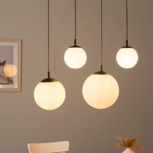 Svítidlo TK Lighting opálově bílá/černá Sklo/ocel