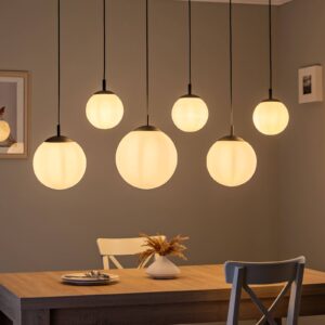 Svítidlo TK Lighting opálově bílá/černá Sklo/ocel