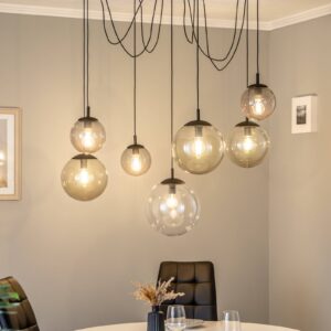 Svítidlo TK Lighting grafitově šedá průhledná/hnědá průhledná/čirá/černá Sklo/ocel