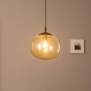 Svítidlo TK Lighting hnědá průhledná/černá Sklo/ocel