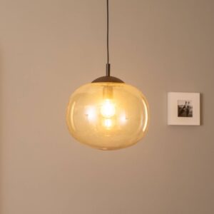 Svítidlo TK Lighting hnědá průhledná/černá Sklo/ocel