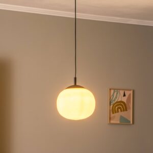 Svítidlo TK Lighting opálově bílá/černá Sklo/ocel