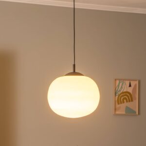 Svítidlo TK Lighting opálově bílá/černá Sklo/ocel