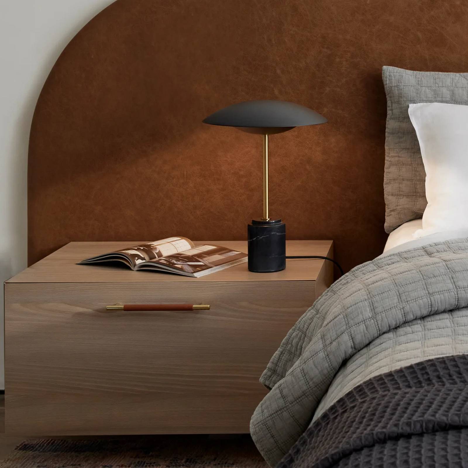 Svítidlo Beacon Lighting černá mramorovaná/černá/mosaz Kov/mramor