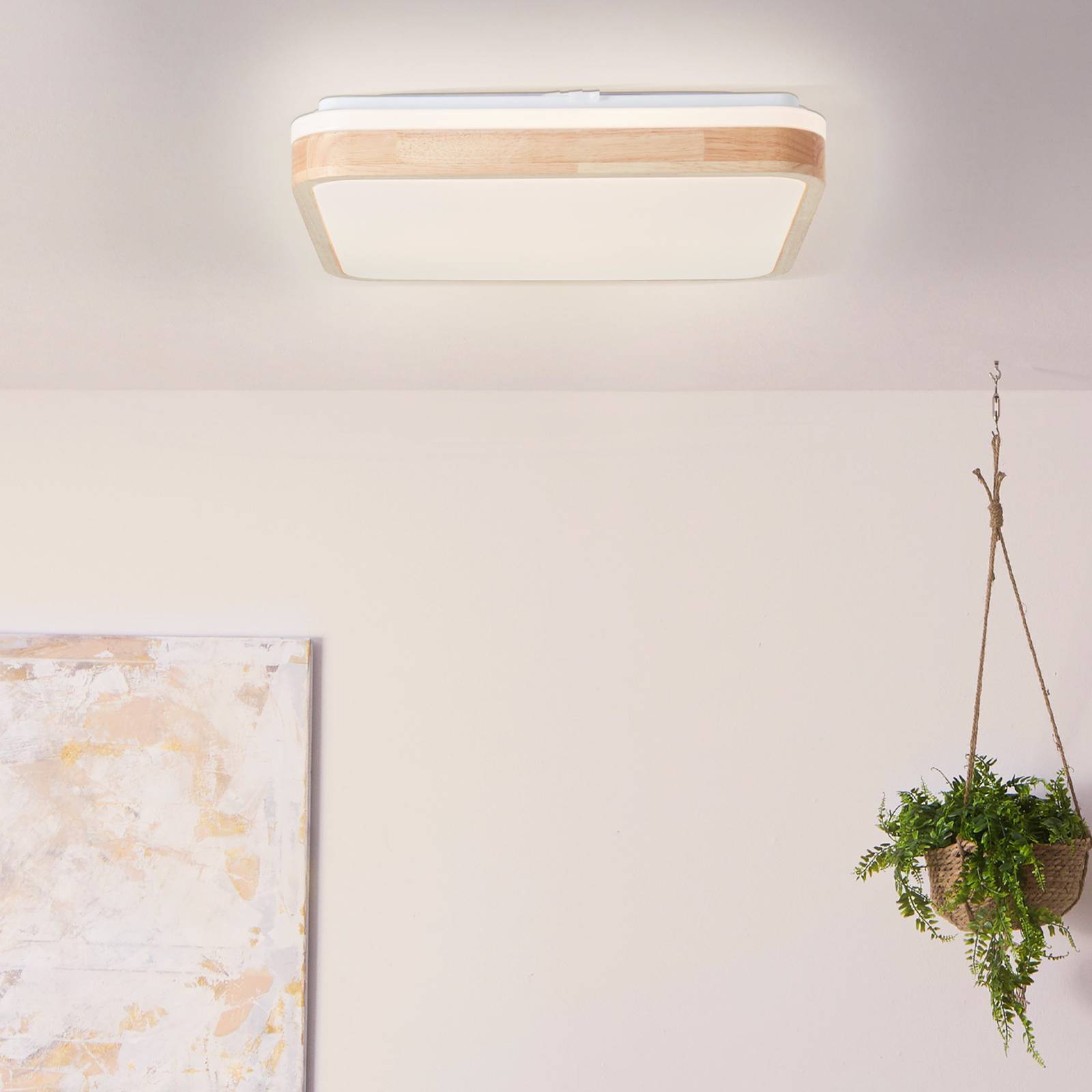 Svítidlo Brilliant světlé dřevo/bílá Dřevo/kov