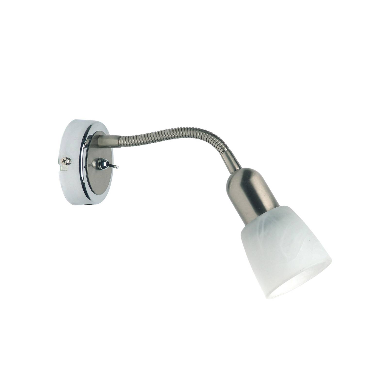 Svítidlo Brilliant železo/chrom/bílá Kov/sklo