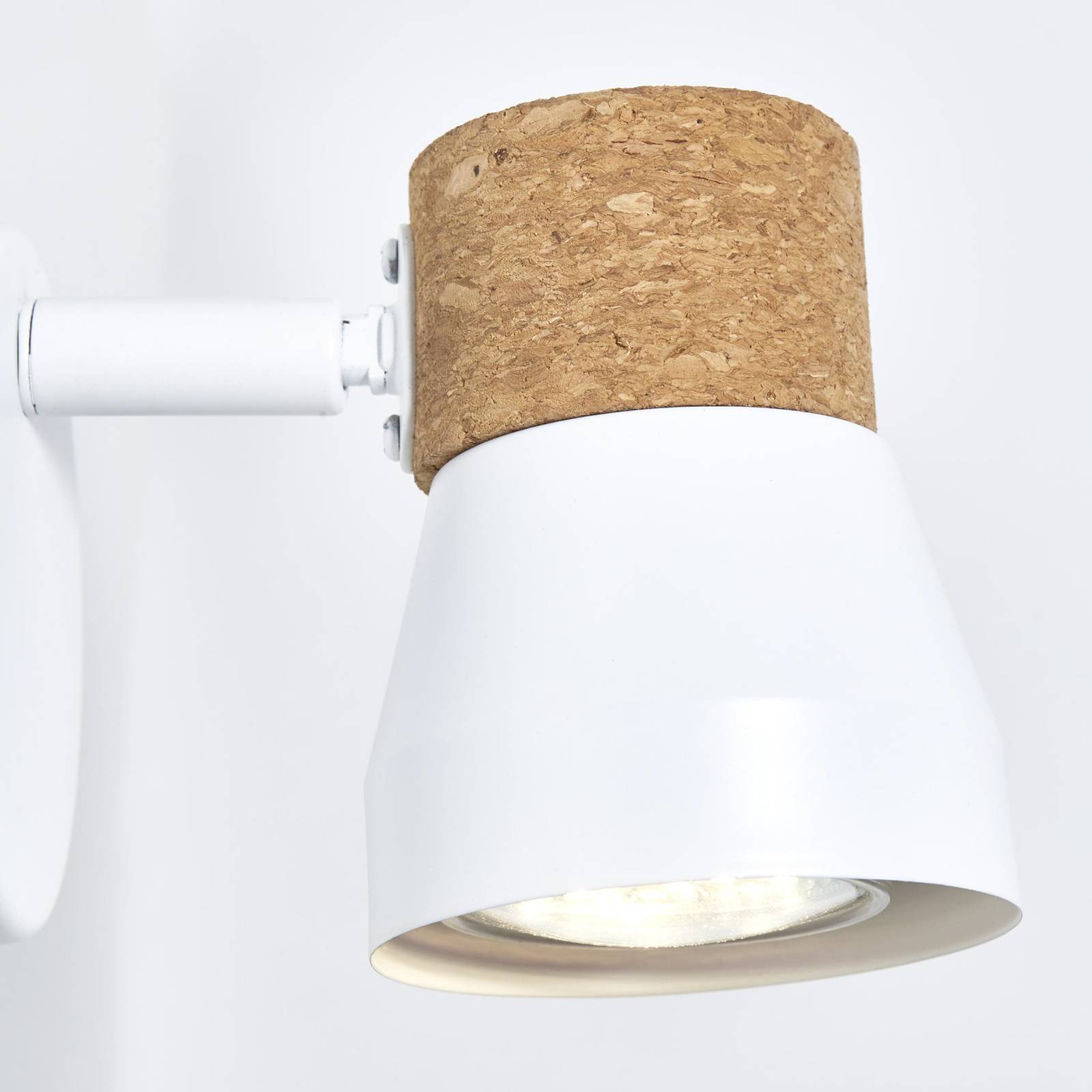 Svítidlo Brilliant bílá/hnědá Kov/korek