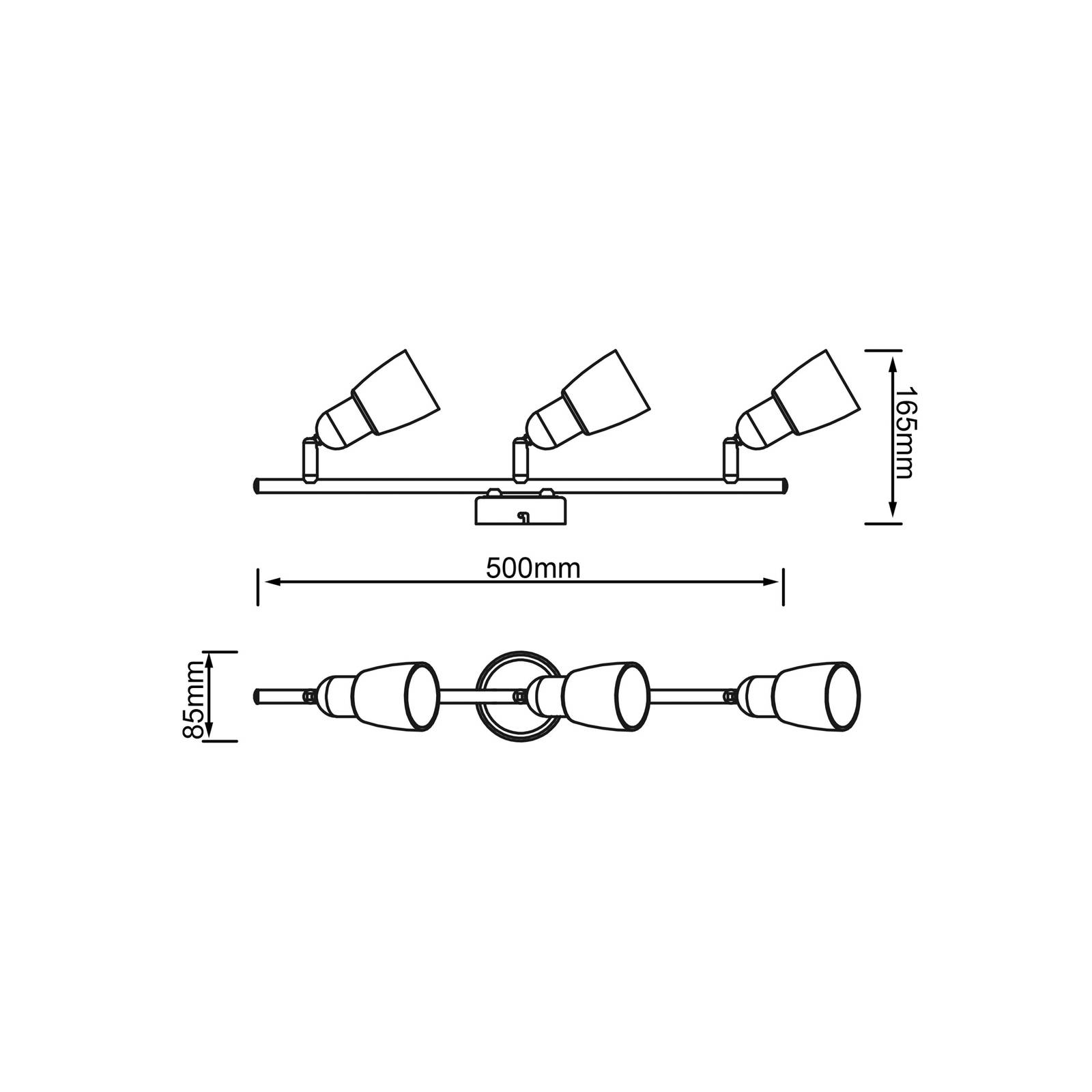 Svítidlo Brilliant železo/chrom/bílá Kov/sklo