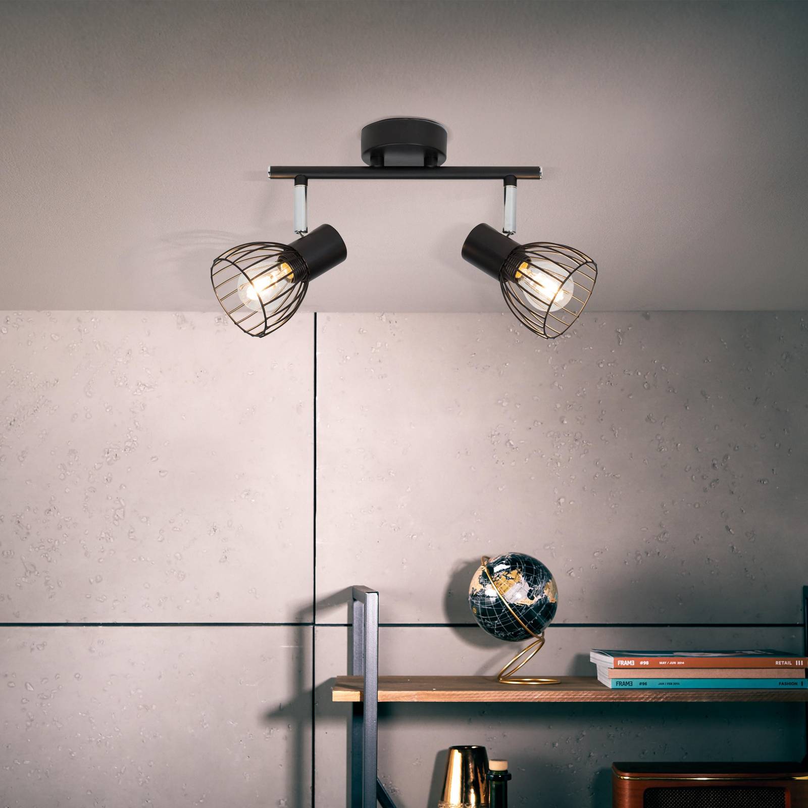 Svítidlo Brilliant černá Kov