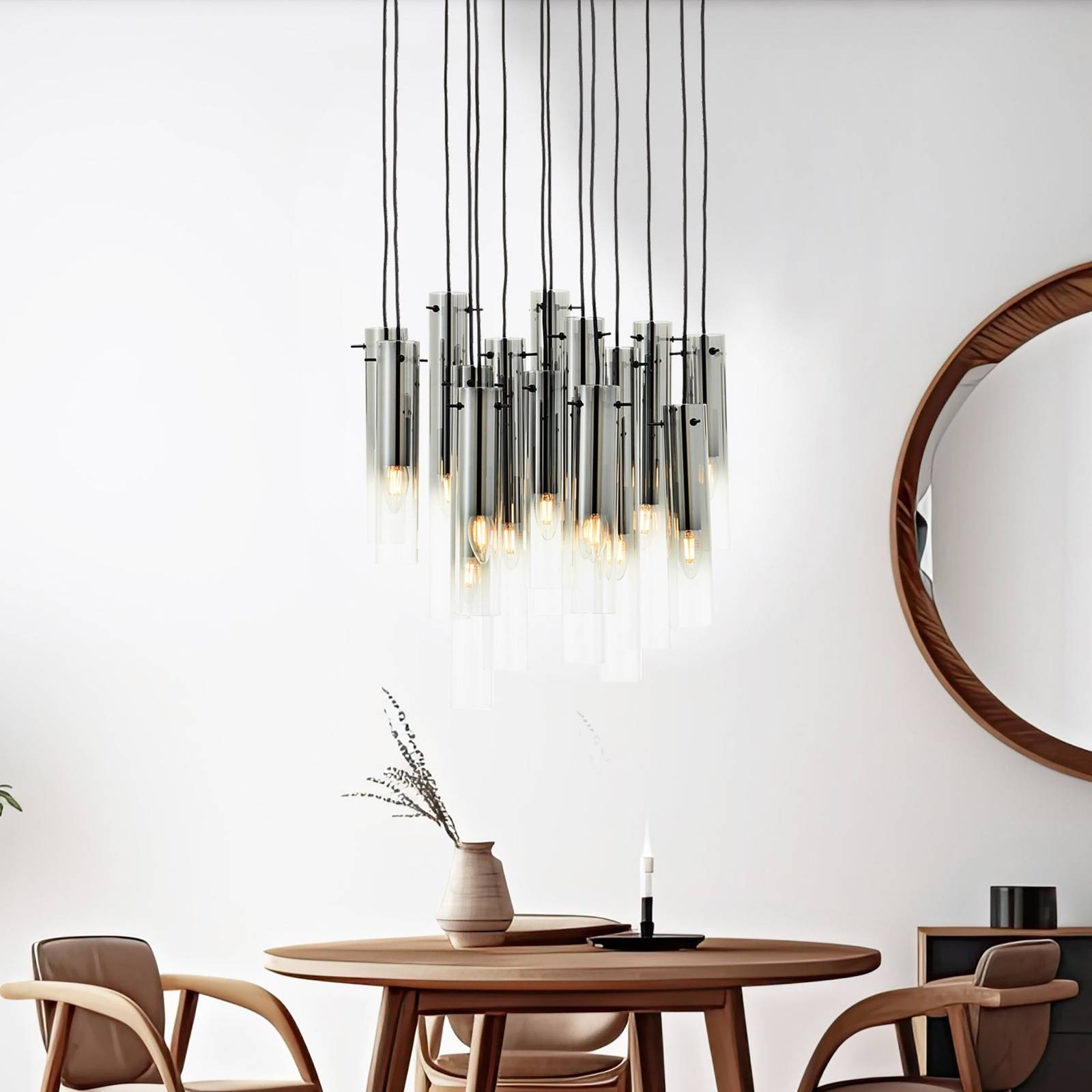 Svítidlo Brilliant černá matná/kouřově šedá/čirá Kov/sklo