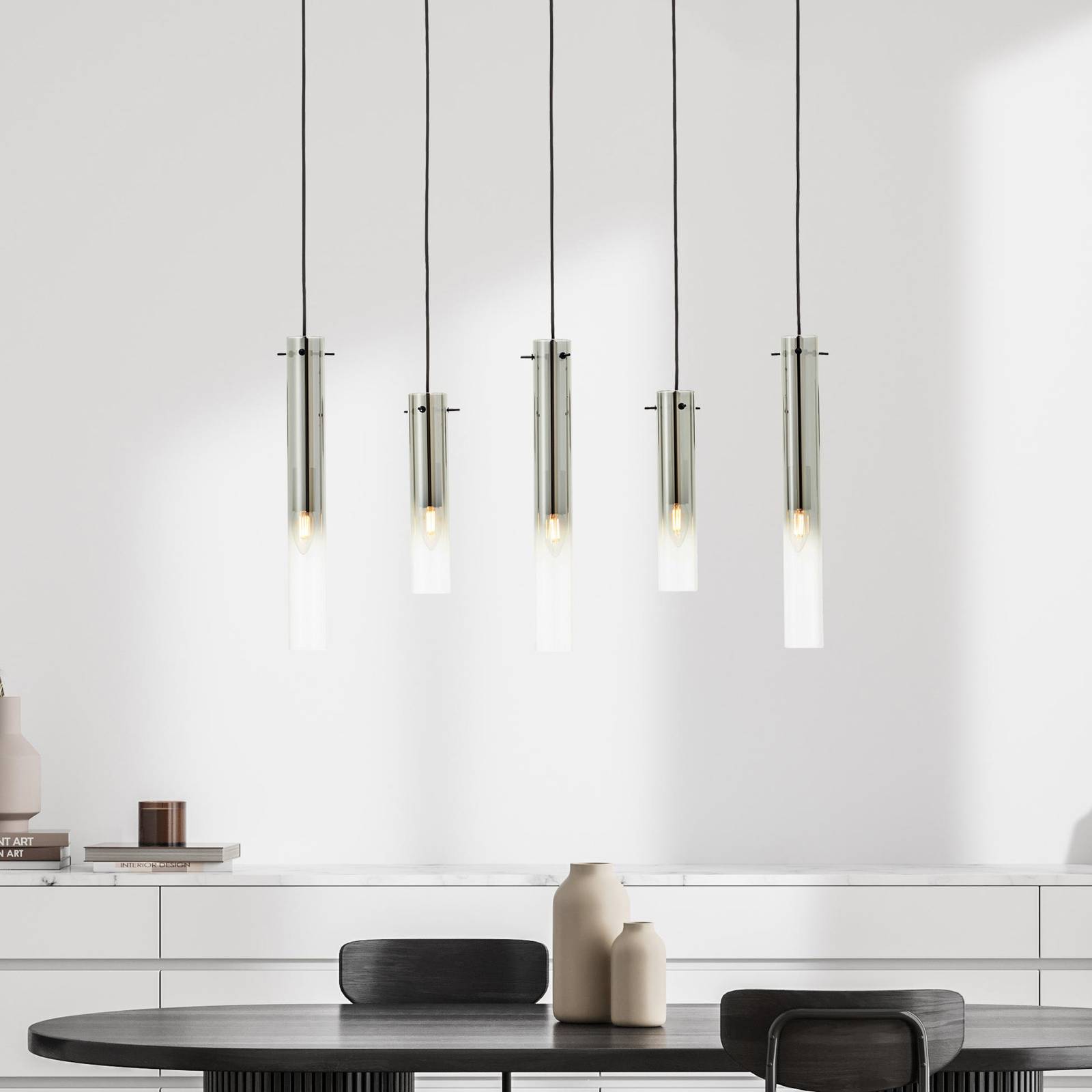 Svítidlo Brilliant černá matná/kouřově šedá/čirá Kov/sklo