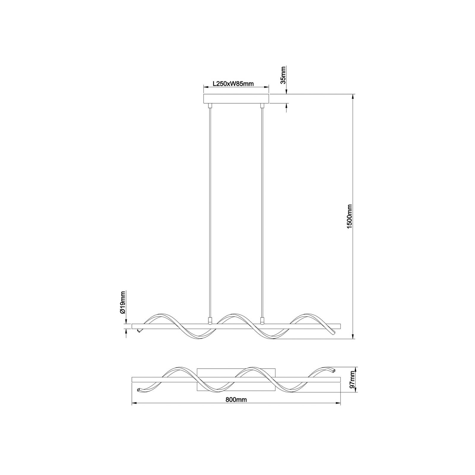 Svítidlo Brilliant černá Kov/plast