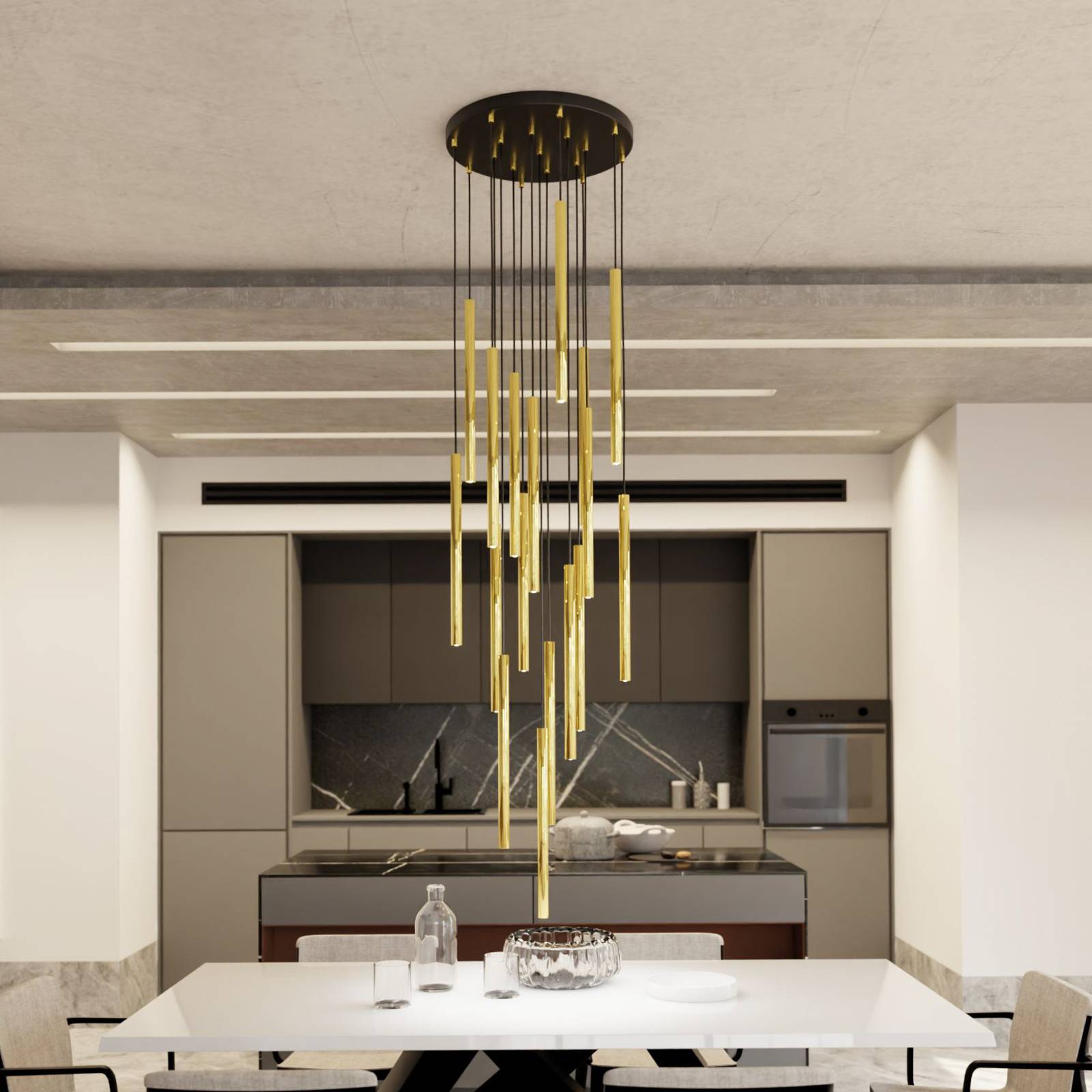 Svítidlo EMIBIG LIGHTING zlatá/černá Kov