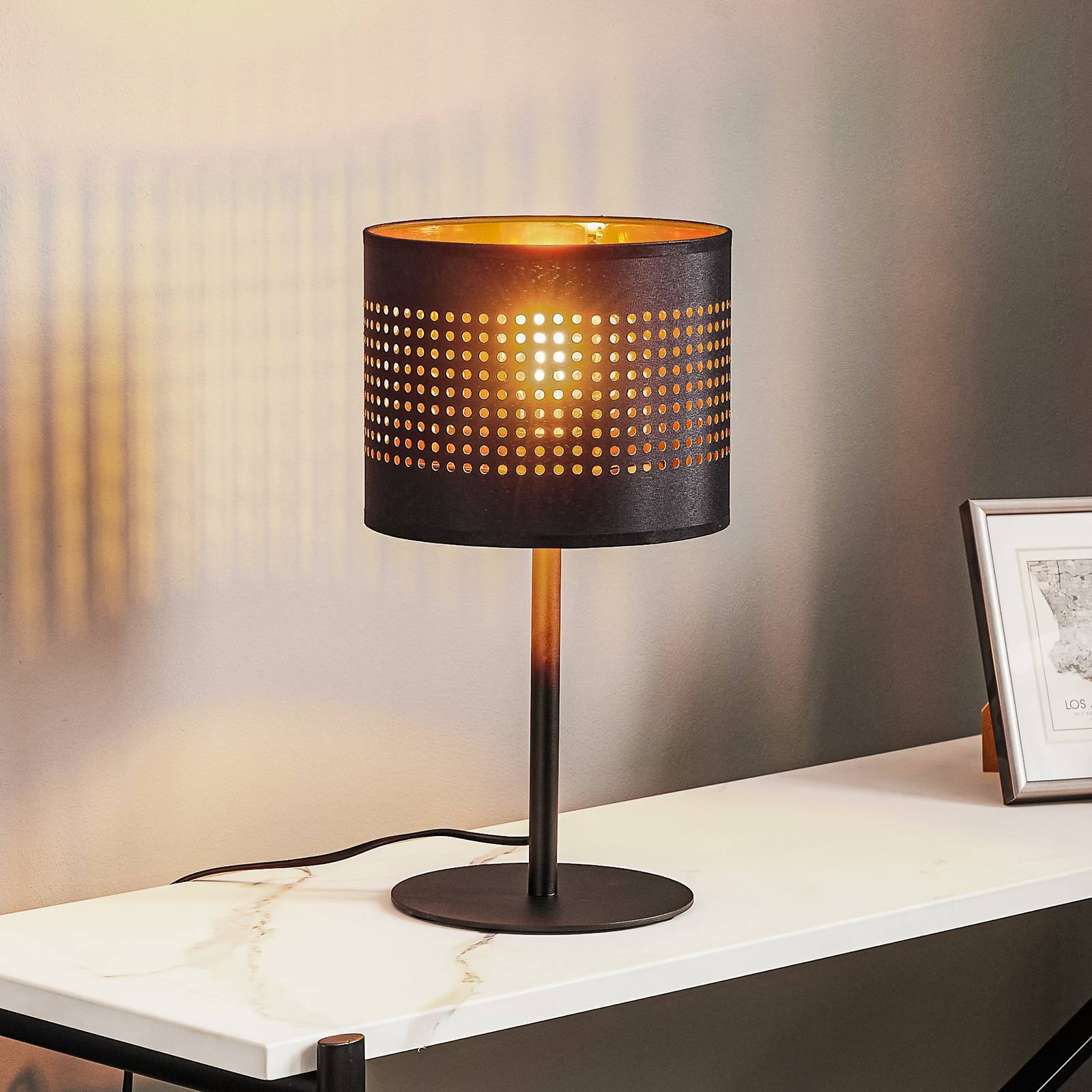 Svítidlo Euluna černá/zlatá Kov