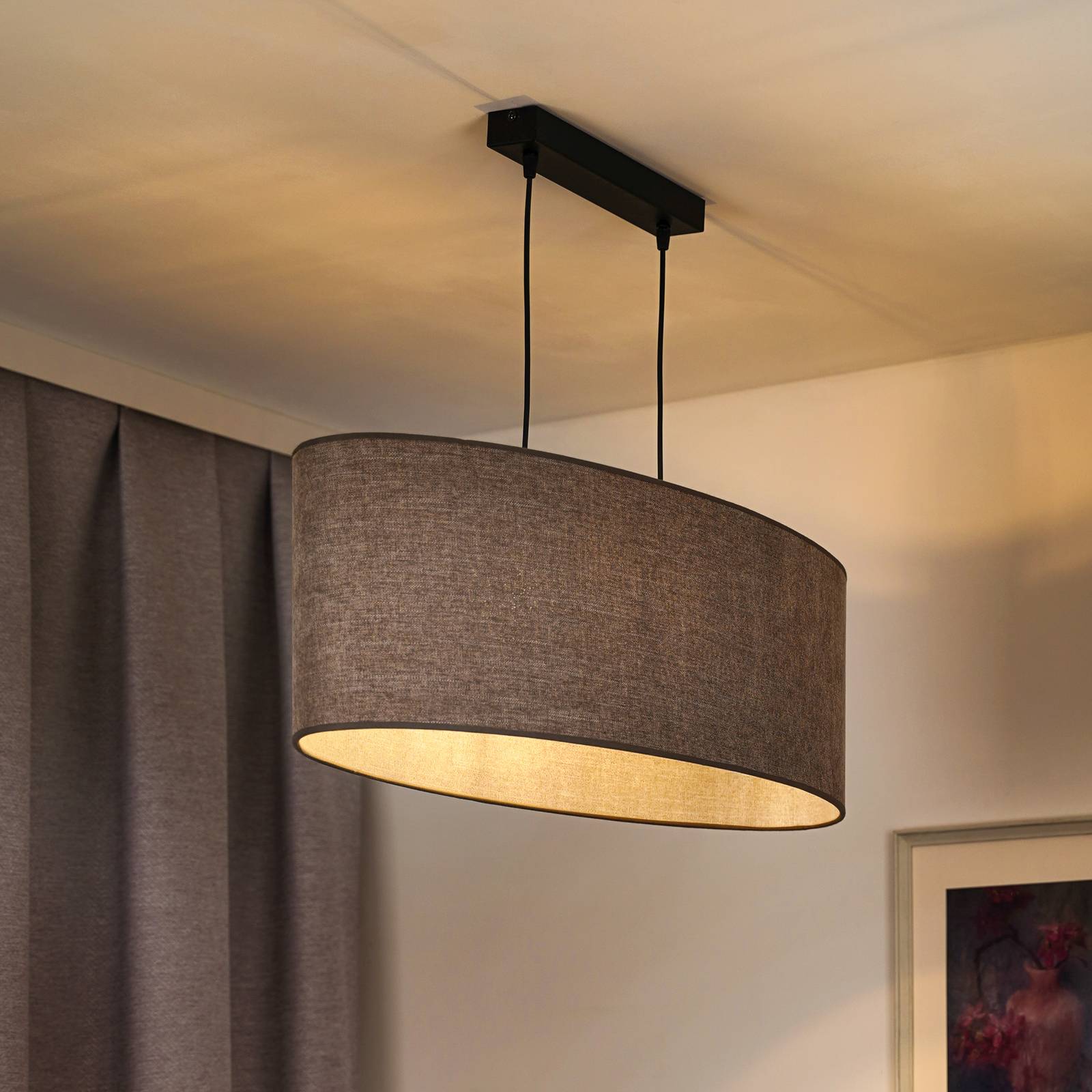 Svítidlo Euluna cappuccino Žinylková tkanina
