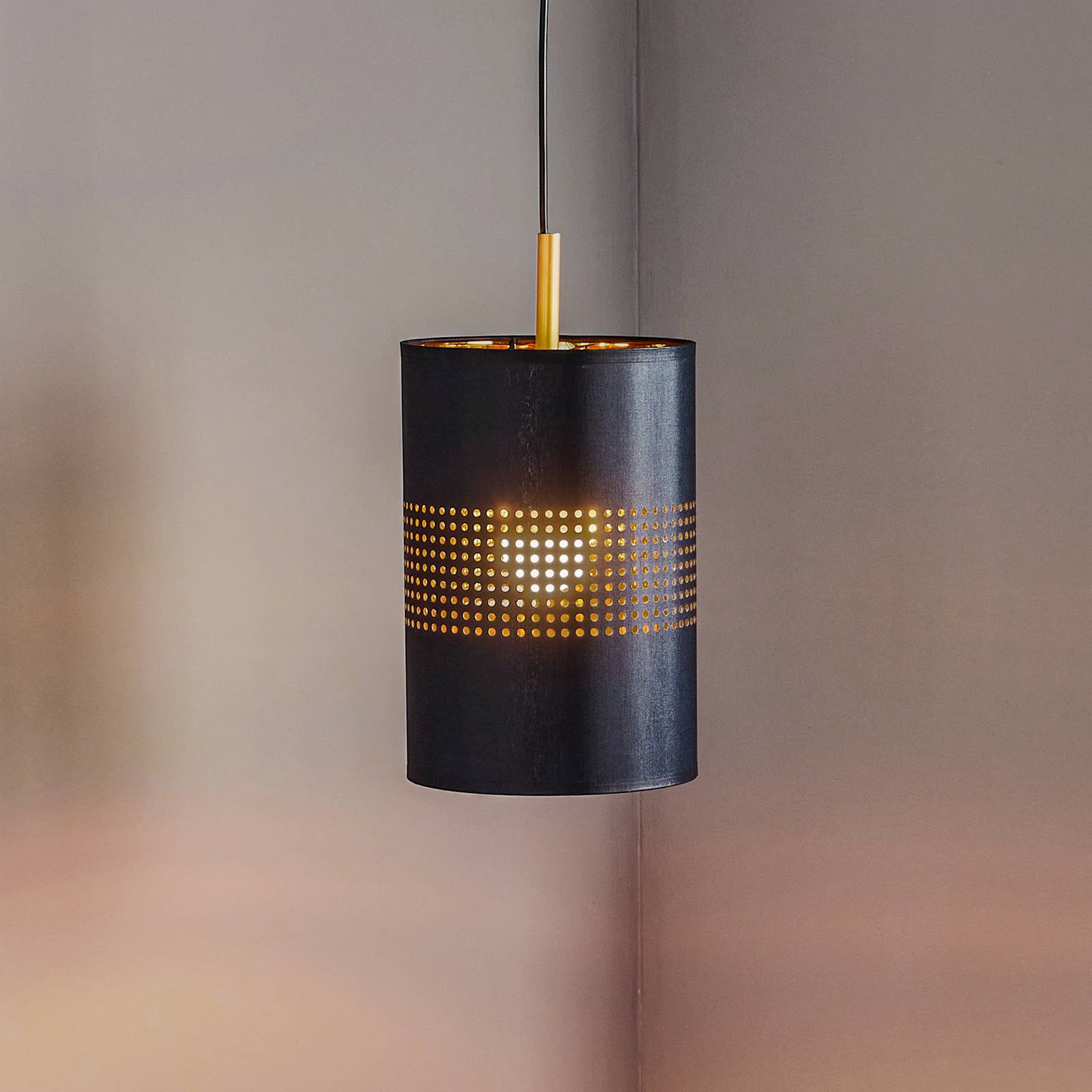 Svítidlo Euluna černá/zlatá Kov