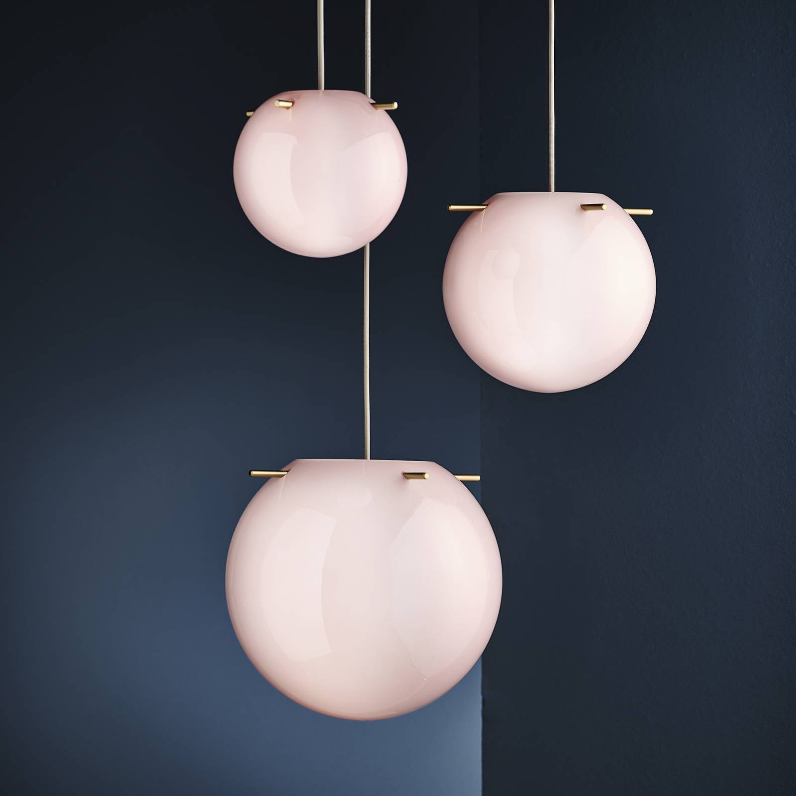 Svítidlo FRANDSEN růže/mosaz Sklo/kov