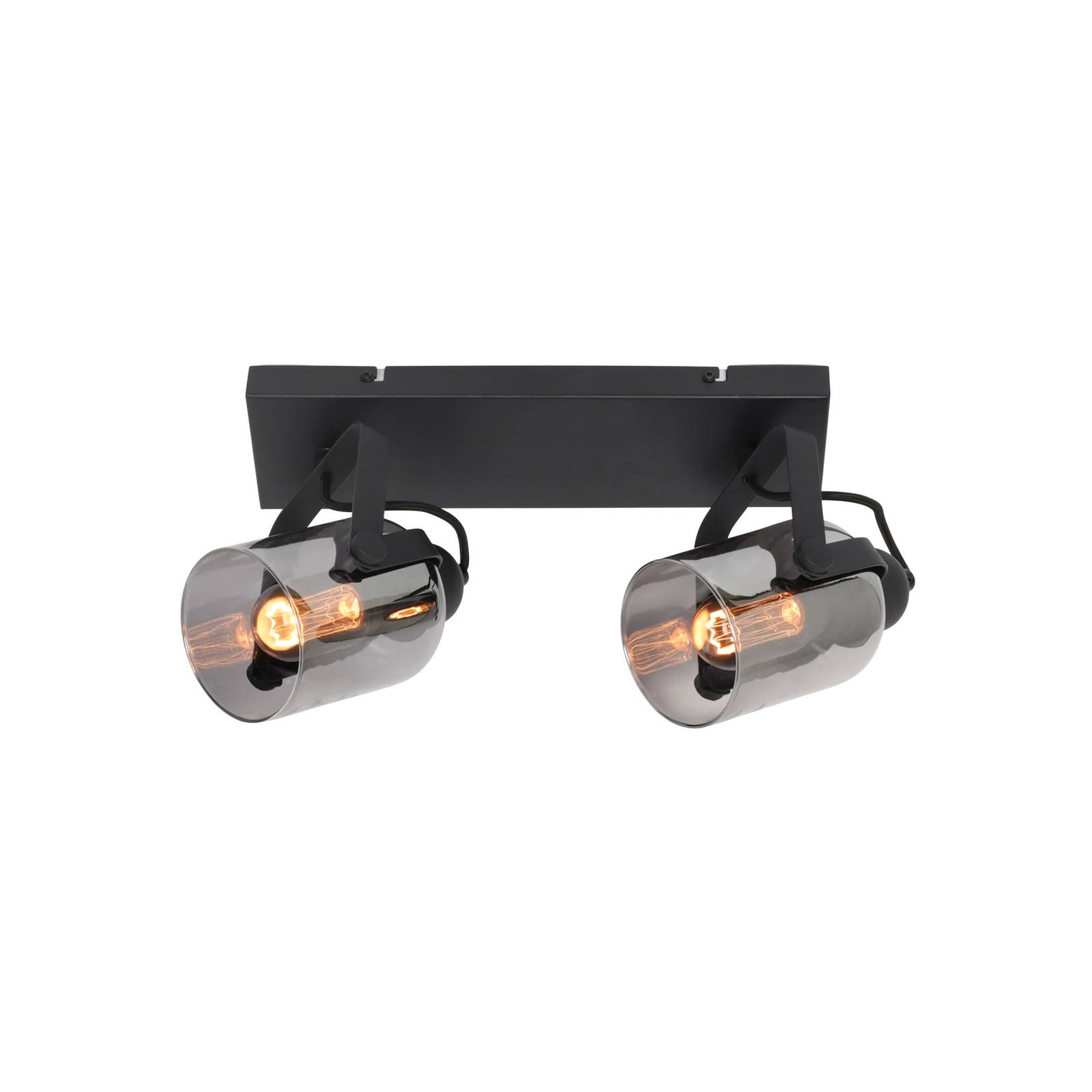 Svítidlo Freelight černá/kouřově šedá Kov/sklo