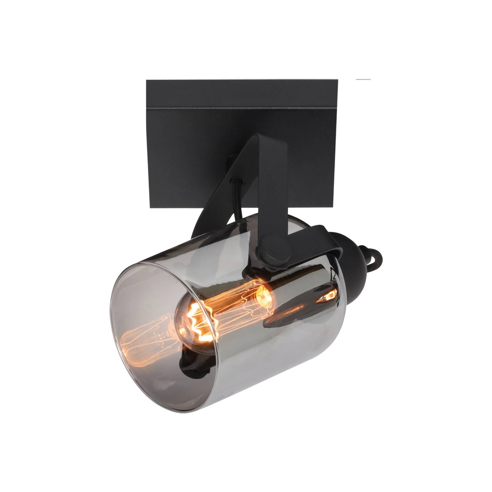 Svítidlo Freelight černá/kouřově šedá Kov/sklo