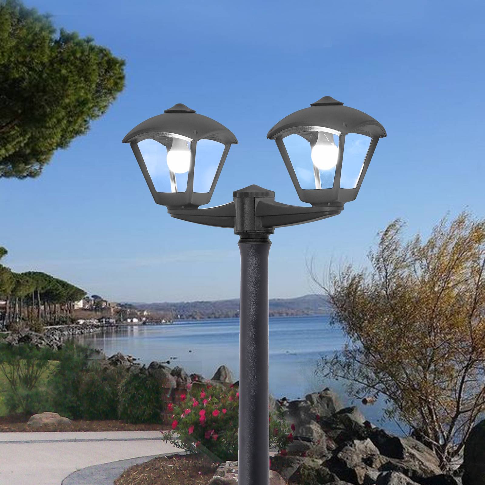 Svítidlo Fumagalli černá/čirá Syntetická pryskyřice/PMMA