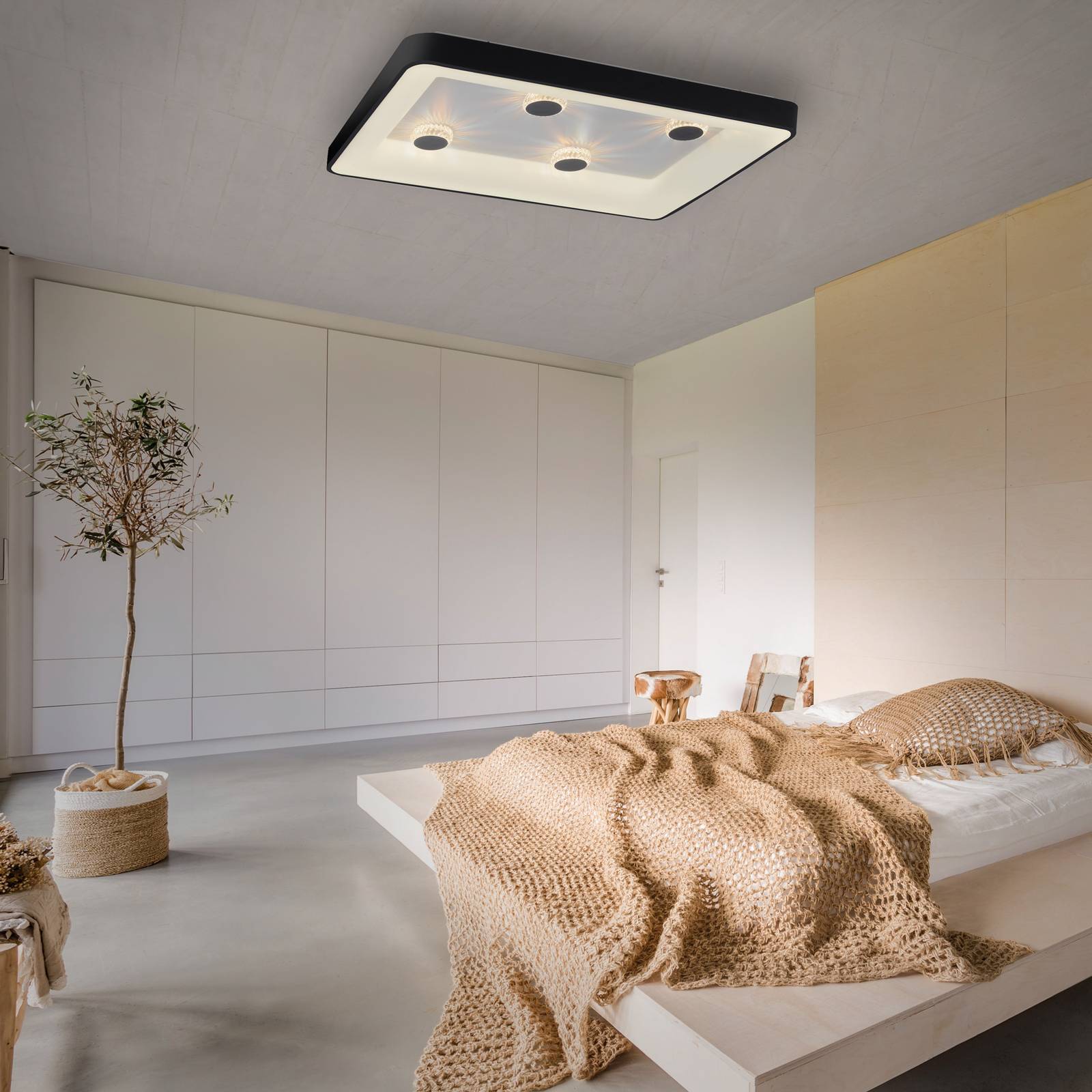 Svítidlo JUST LIGHT. černá/bílá plast/železo