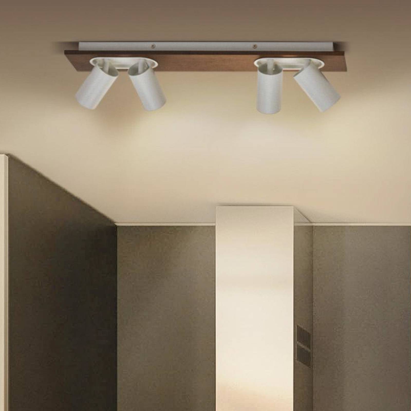 Svítidlo LEDVANCE bílá/tmavé dřevo Ocel/dřevo