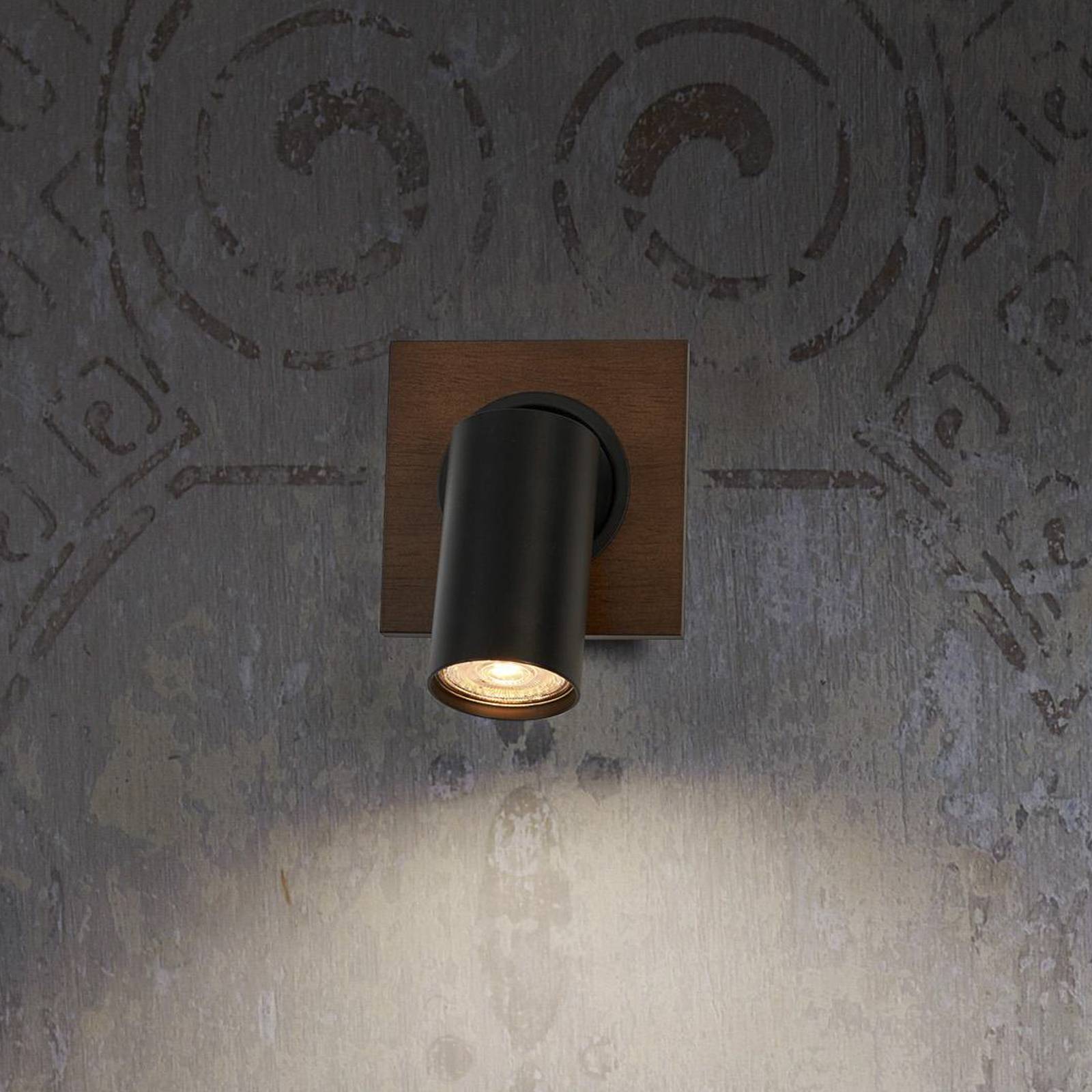 Svítidlo LEDVANCE černá/tmavé dřevo Ocel/dřevo