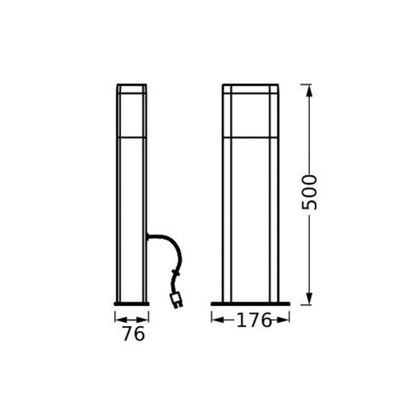 Svítidlo LEDVANCE tmavě šedá Nerezová ocel/plast