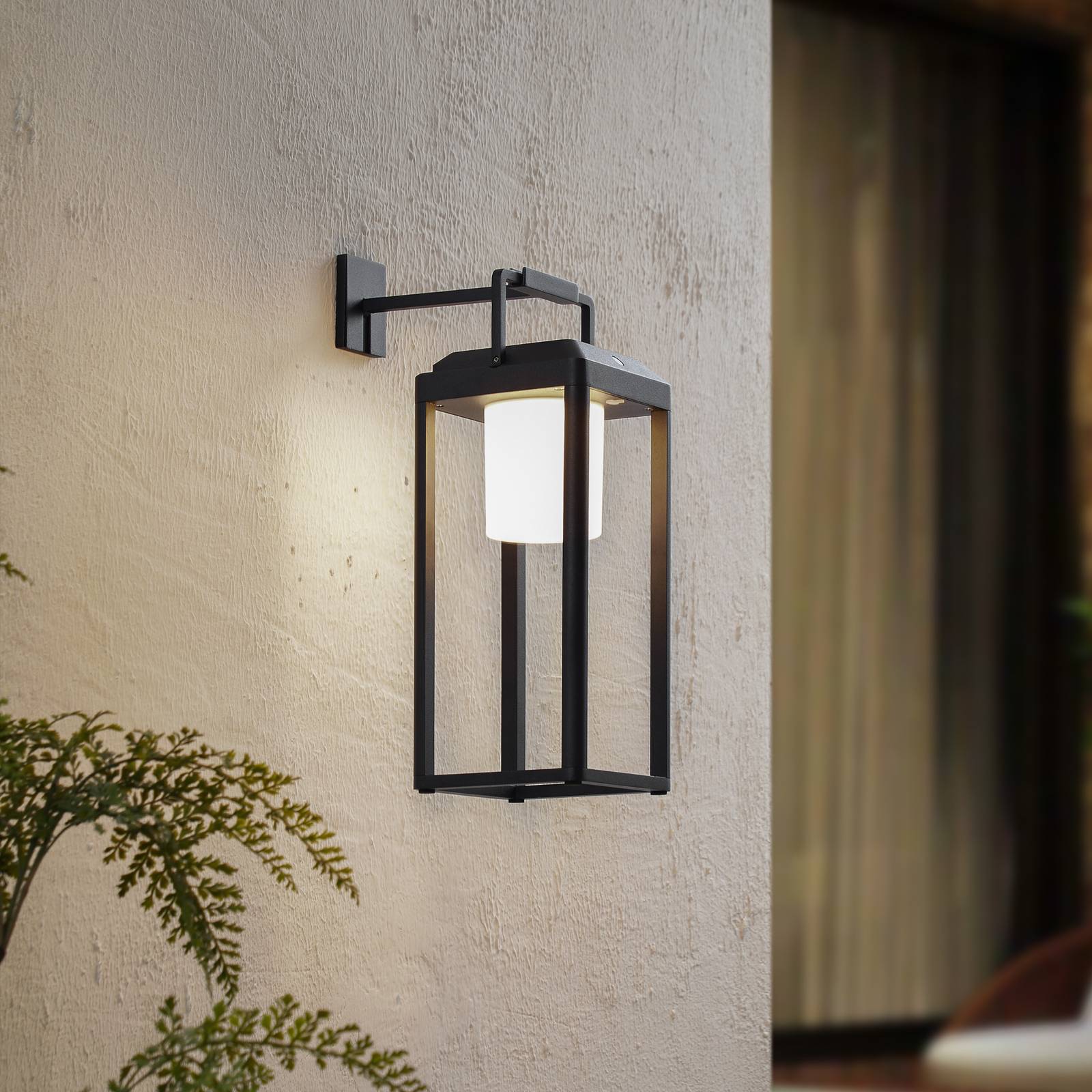 Svítidlo Lucande pískově černá/bílá Hliník/polykarbonát