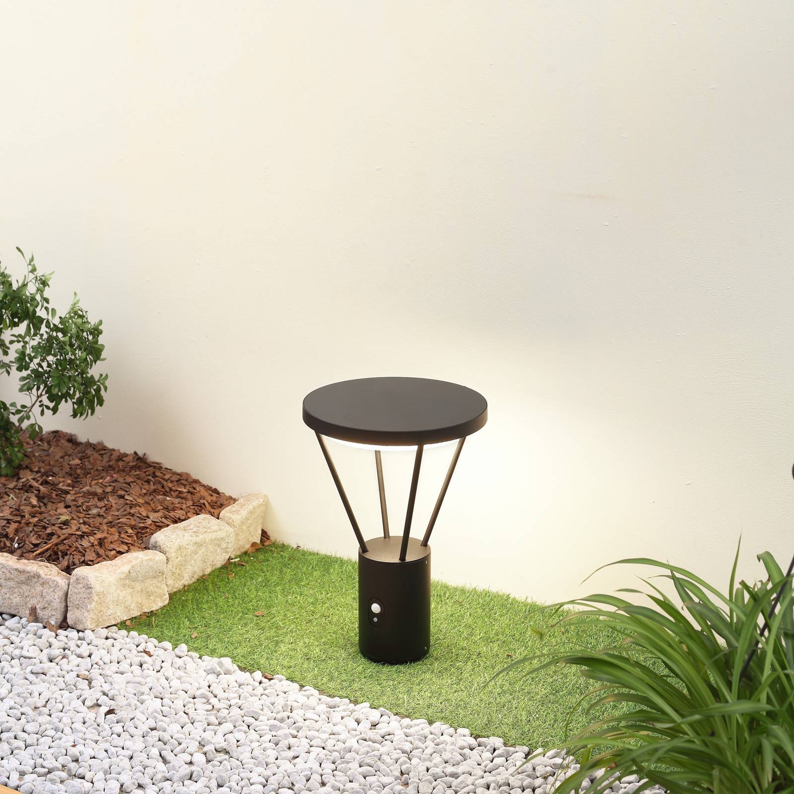 Svítidlo Lucande pískově černá Hliníkový tlakový odlitek