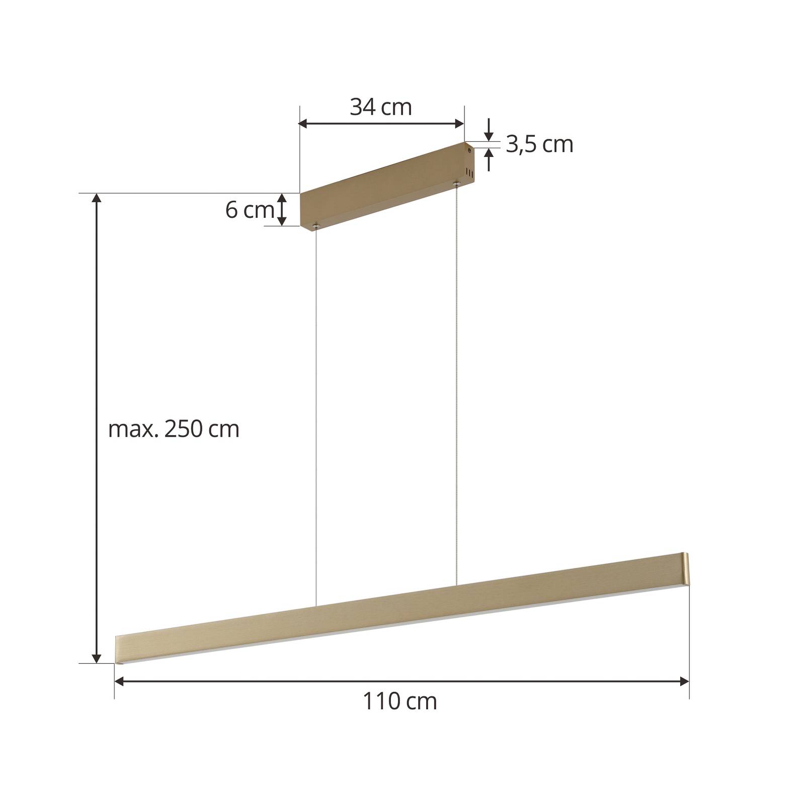 Svítidlo Lucande zlato Hliník/silikon