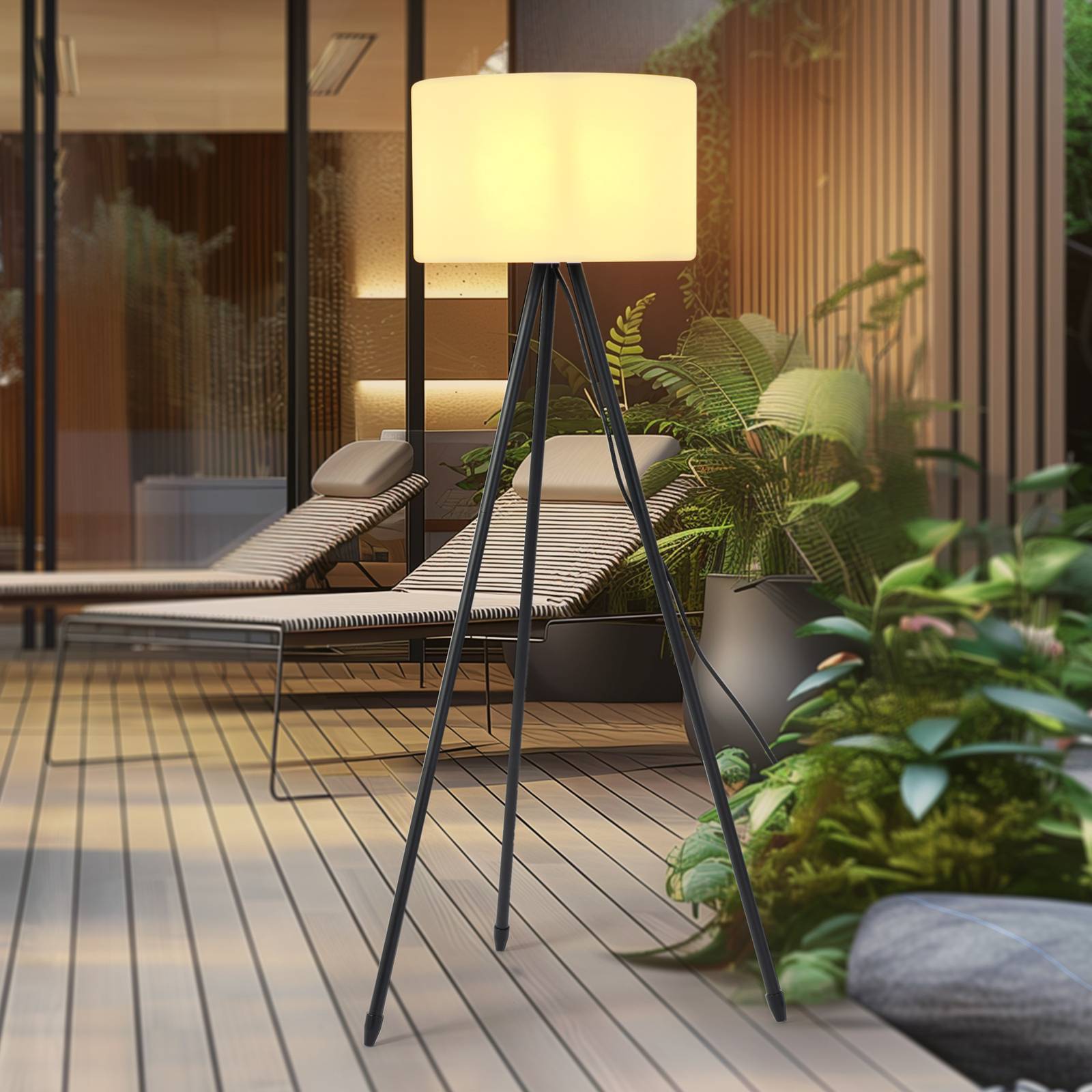 Svítidlo Lucande bílá/černá Plast/hliník