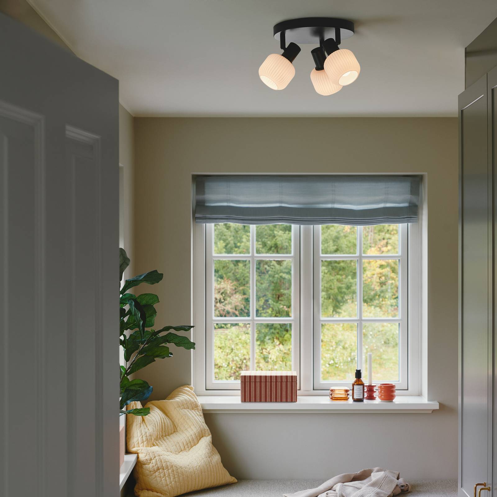 Svítidlo Nordlux černá/bílá Sklo/kov