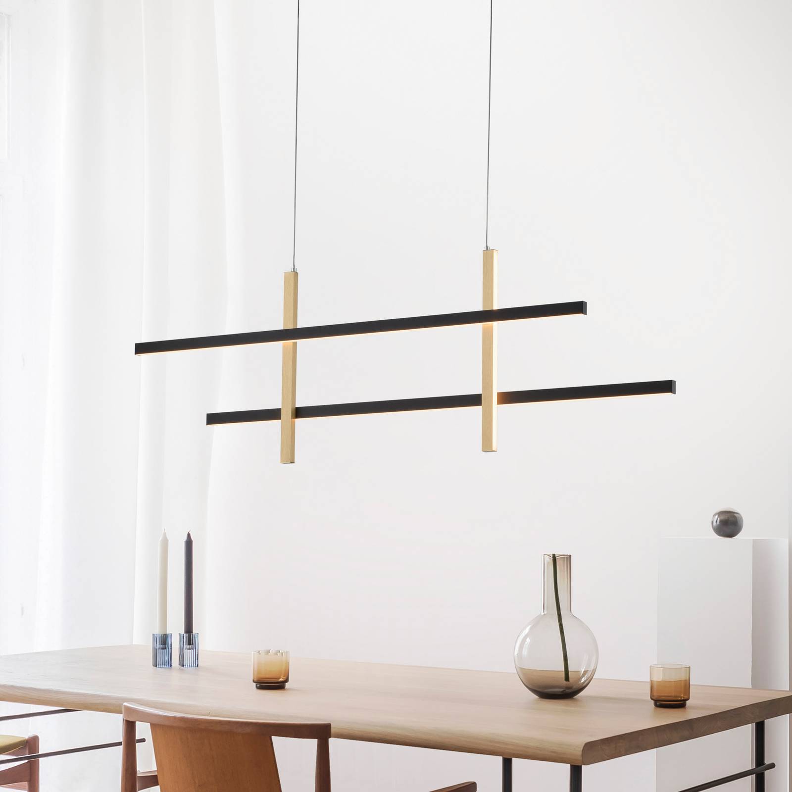 Svítidlo Paul Neuhaus černá/chrom železo pochromované/hliník kartáčovaný/PVC