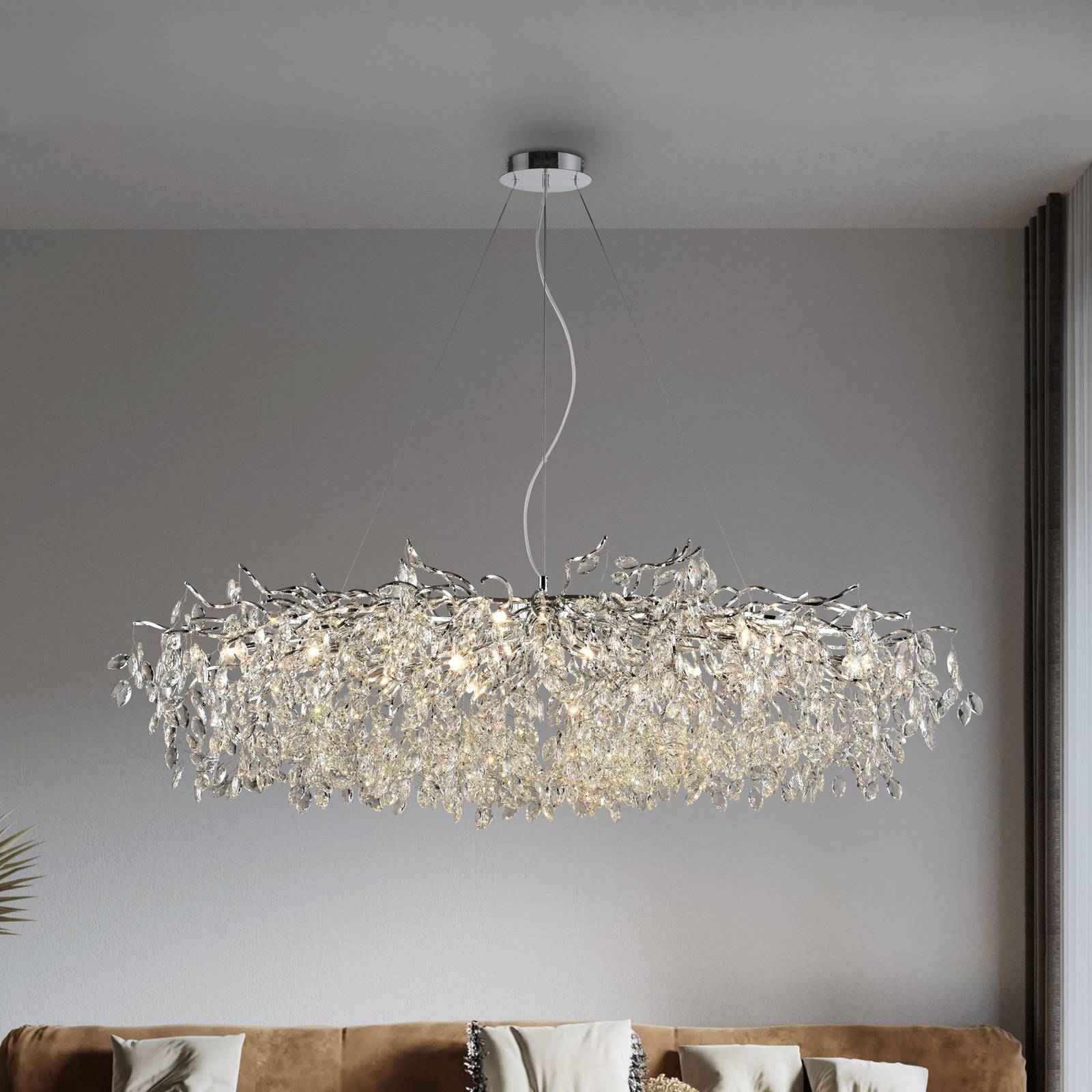 Svítidlo Paul Neuhaus chrom/čirý Hliník/nerezová ocel/křišťál/měď/plast