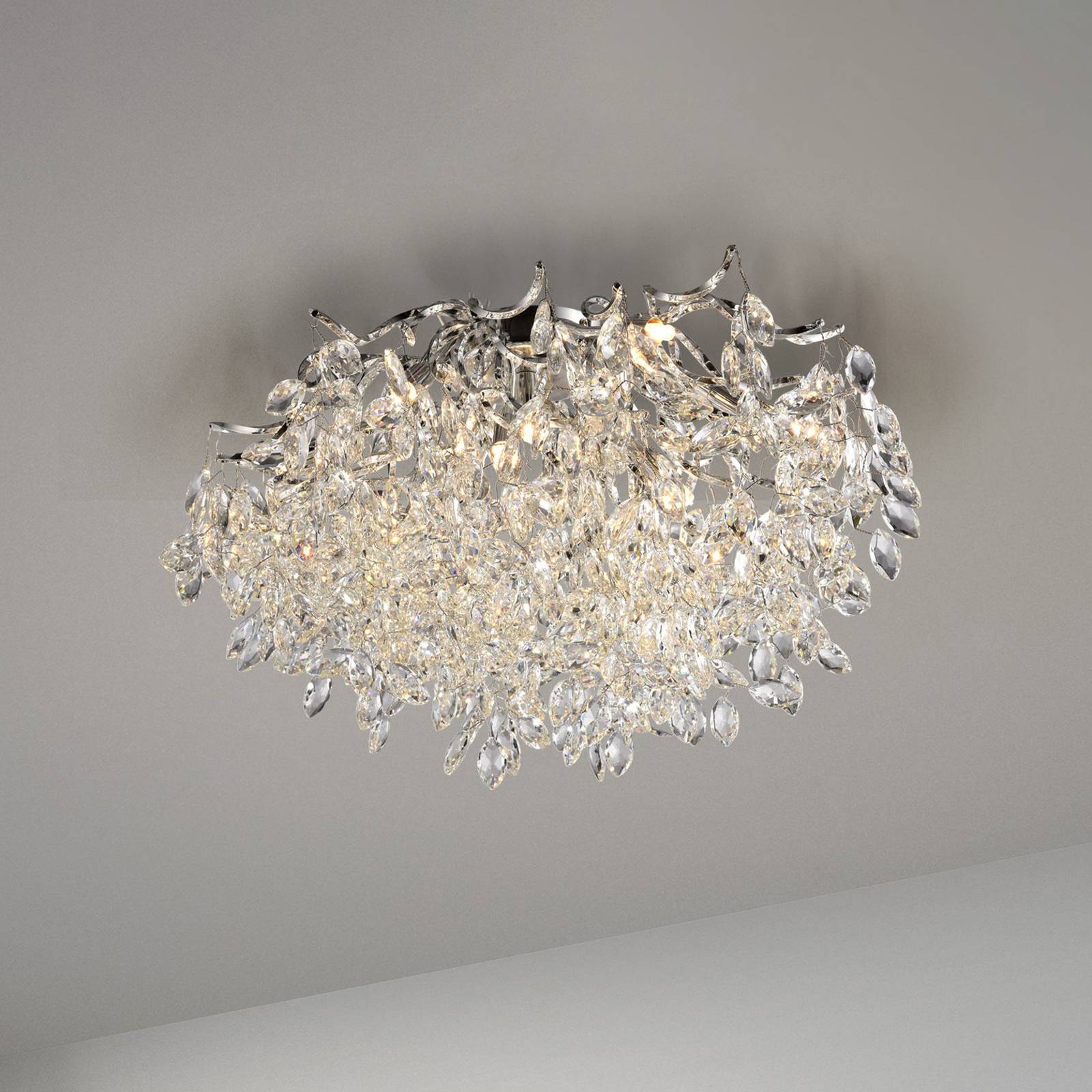 Svítidlo Paul Neuhaus chrom/čirý Hliník/nerezová ocel/křišťál/měď/plast