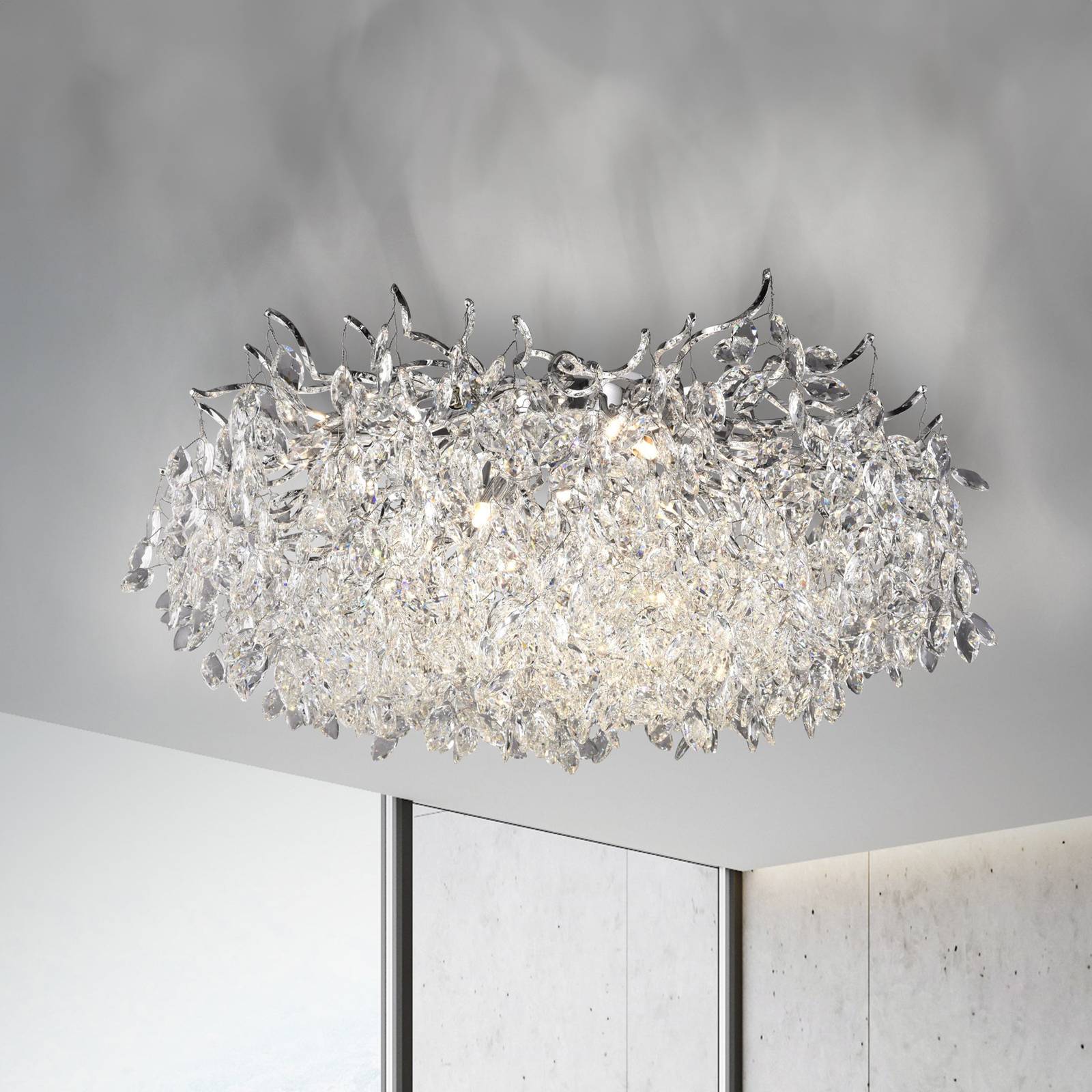 Svítidlo Paul Neuhaus chrom/čirý Hliník/nerezová ocel/křišťál/měď/plast