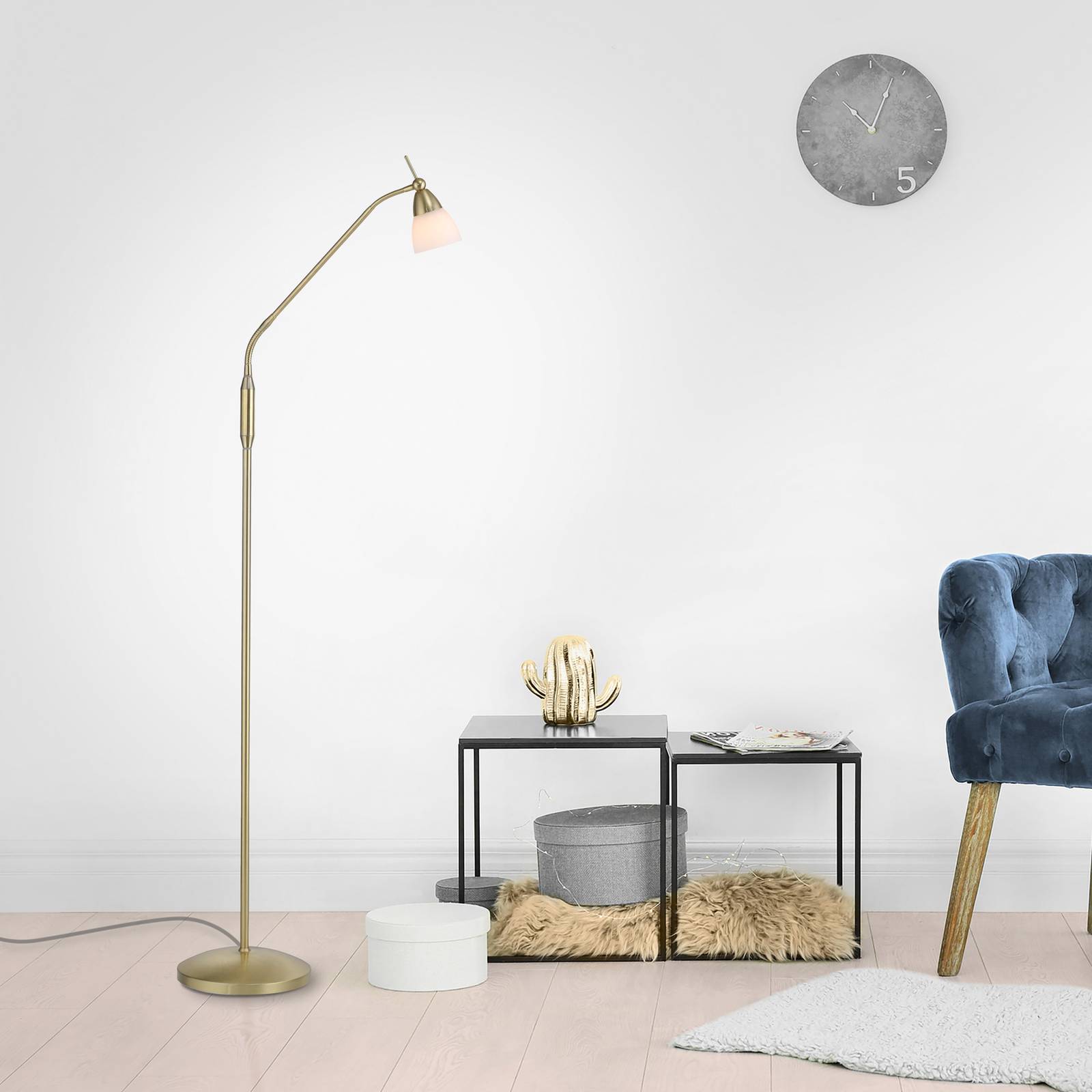 Svítidlo Paul Neuhaus matná mosaz železo/sklo