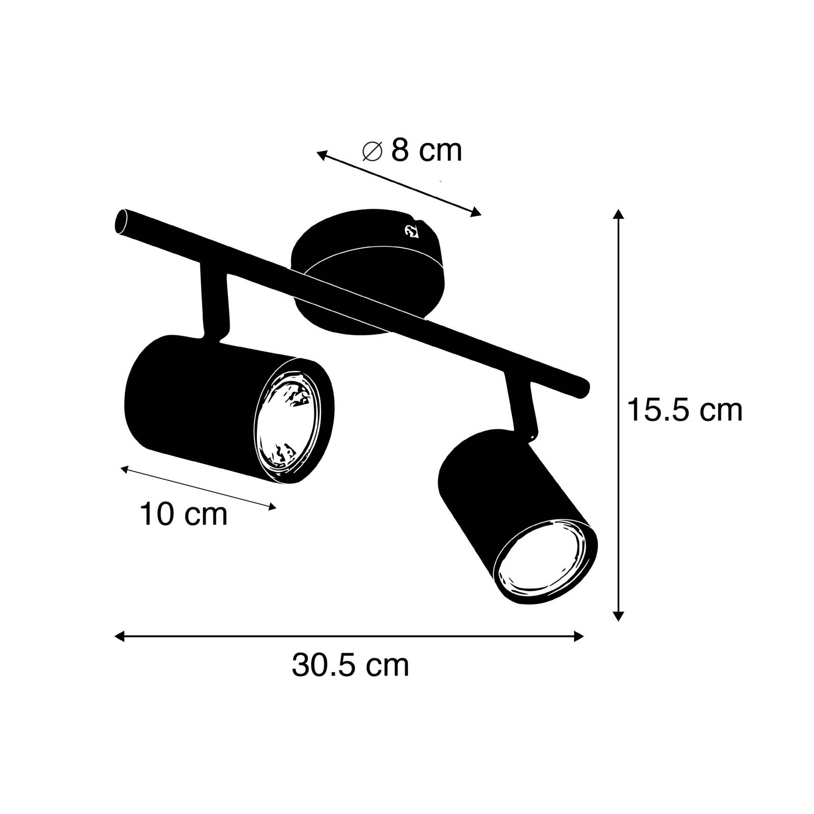 Svítidlo QAZQA černá ocel