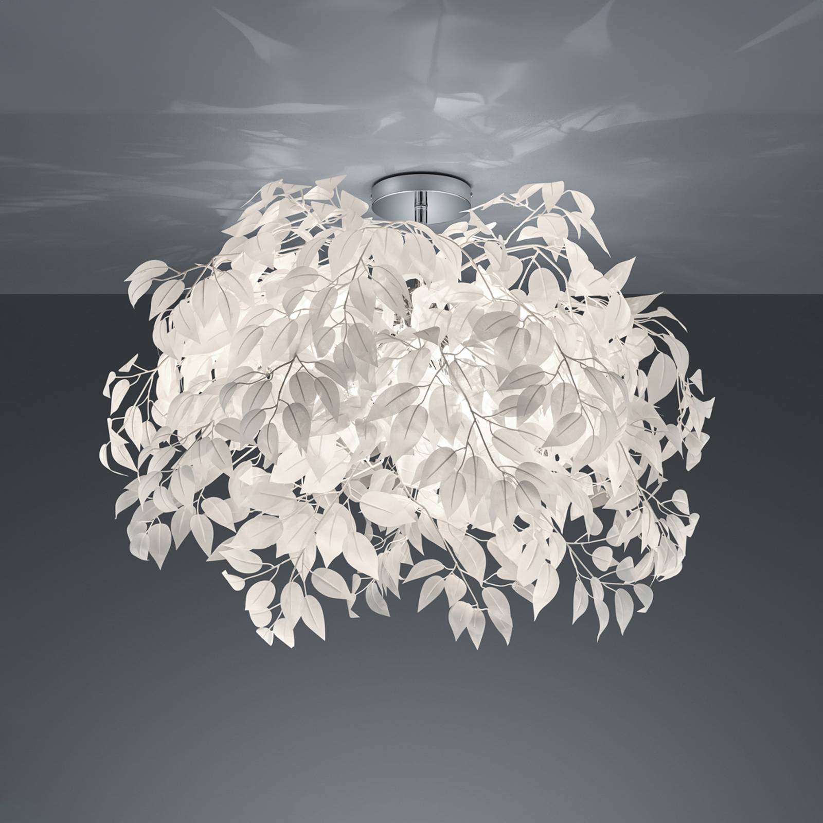 Svítidlo Reality Leuchten chrom/bílá Plast/kov