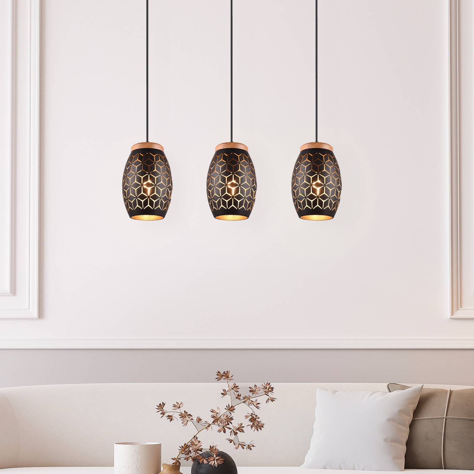 Svítidlo Reality Leuchten bílý matný Kov/dřevo