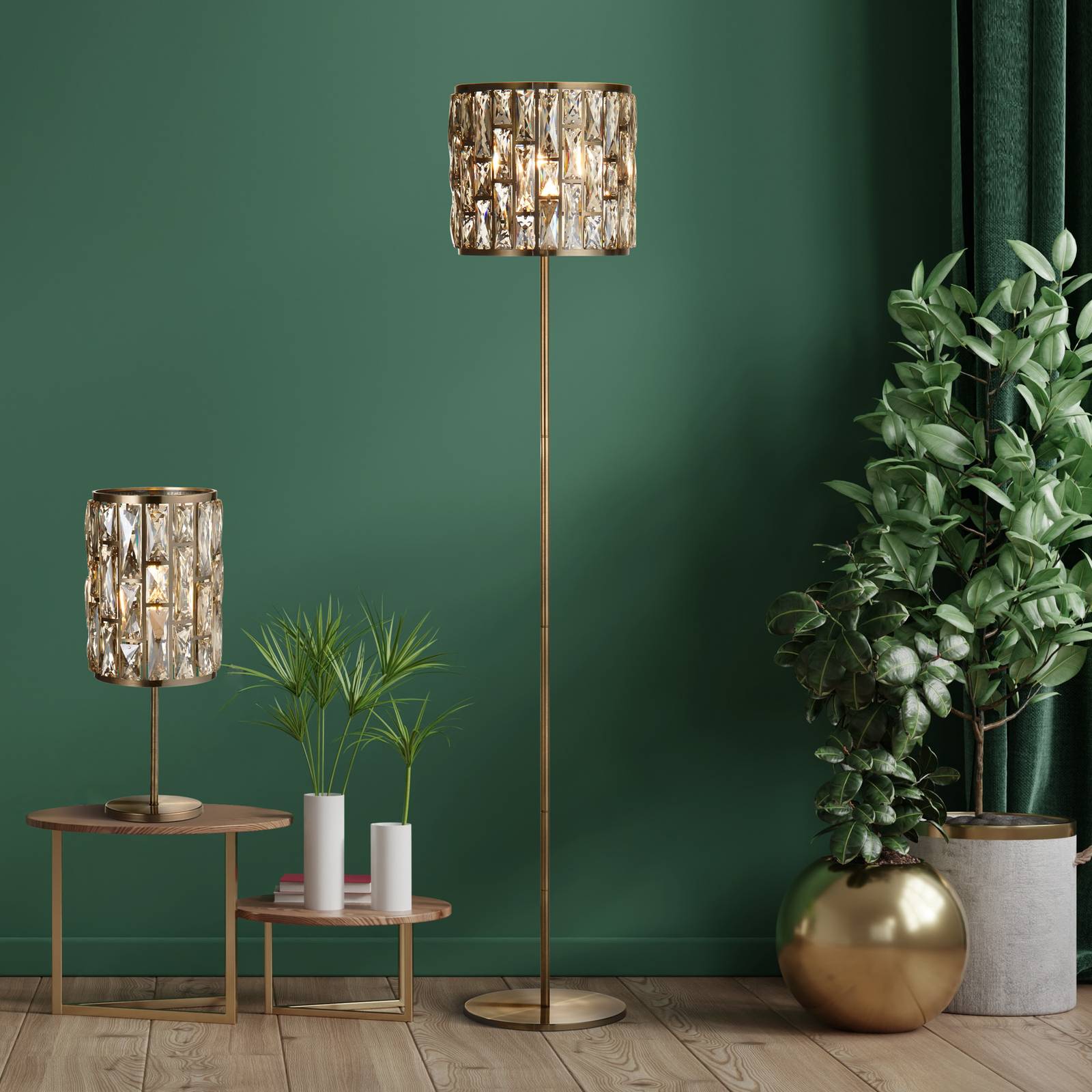 Svítidlo Searchlight mosaz/zlato Ocel/sklo