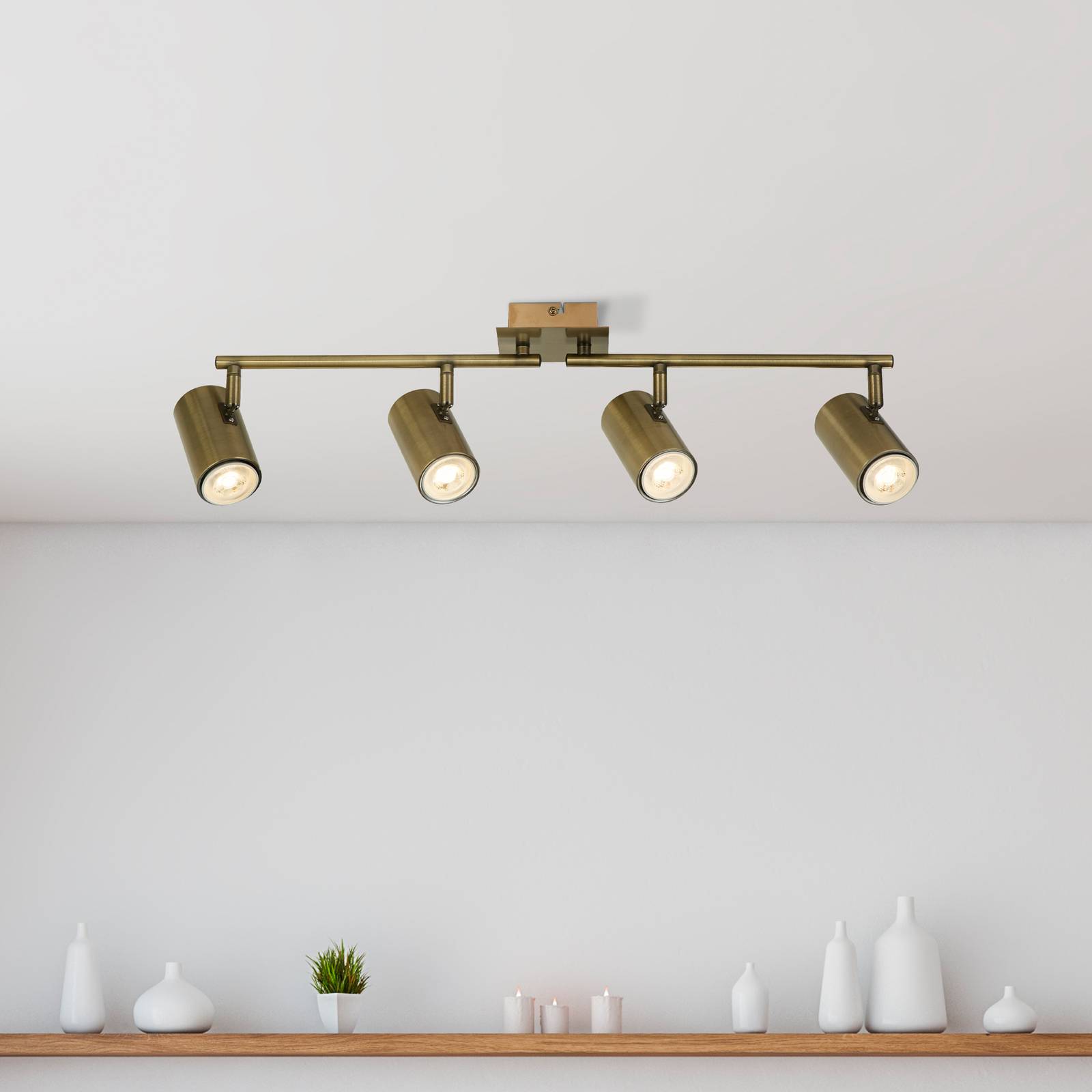 Svítidlo Searchlight starožitná mosaz Ocel