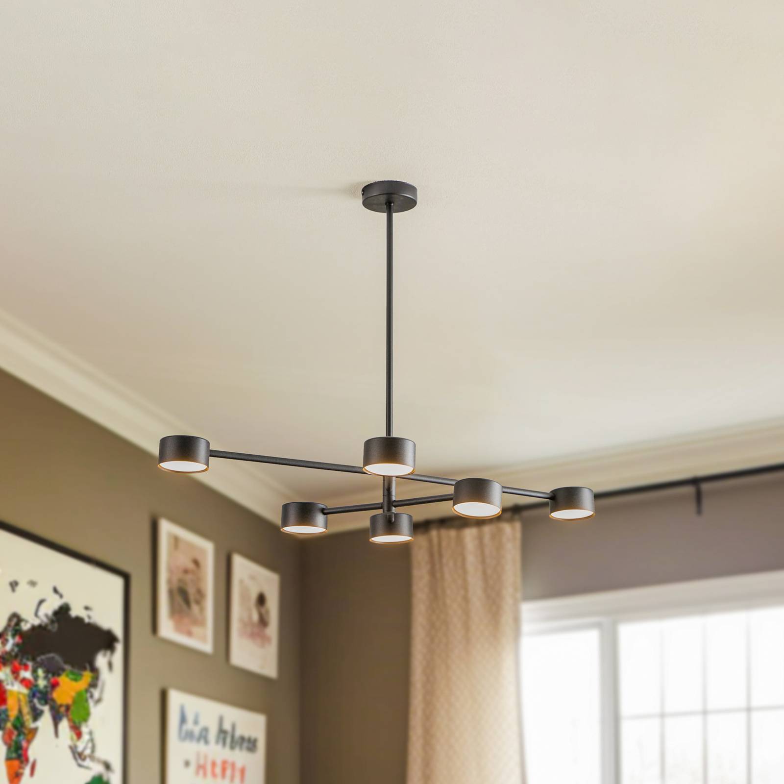 Svítidlo TK Lighting černá Kov